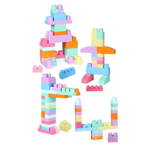 2915 Play Blox Pastel Block Building Toys 56 Pieces with Storage Bag for Ages 1 and Above - 4