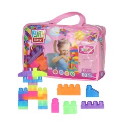 2939 Play Blox Neon Block Building Toys 83 Pieces with Storage Bag for Ages 1 and Above - 3