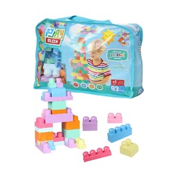 2946 Play Blox Pastel Block Building Toys 83 Pieces with Storage Bag for Ages 1 and Above - 9