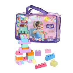 2946 Play Blox Pastel Block Building Toys 83 Pieces with Storage Bag for Ages 1 and Above - 10