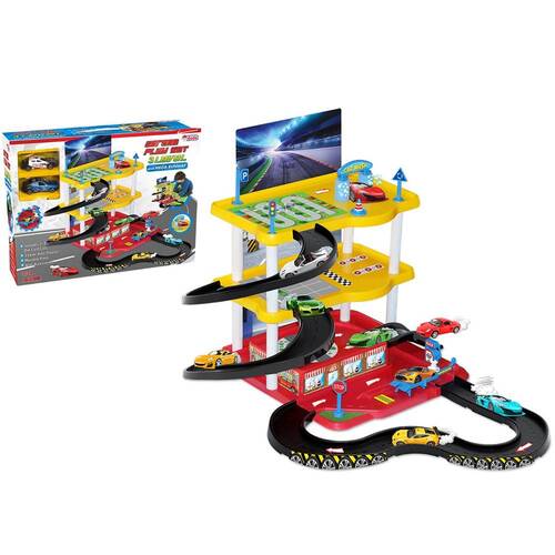 3 Storey Car Parking Play Garage Set - 1