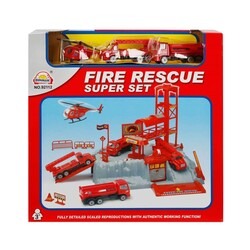 3 Vehicle Playset Construction, Military, Fire Department - 2