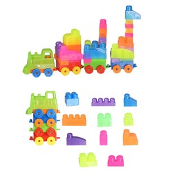 3028 Play Blox Neon Block Building Toys 266 Pieces with Storage Bag for Ages 1 and Above - 8