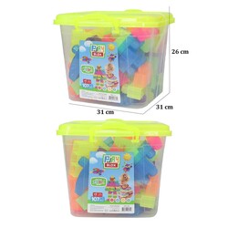 3110 Play Blox Neon Block Building Toys 107 Pieces with Bucket for Ages 1 and Above - 2