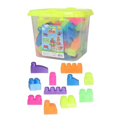 3110 Play Blox Neon Block Building Toys 107 Pieces with Bucket for Ages 1 and Above - 7