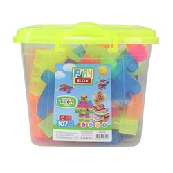 3110 Play Blox Neon Block Building Toys 107 Pieces with Bucket for Ages 1 and Above - 8