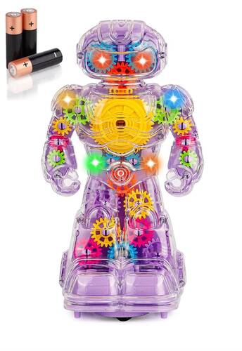 360 Degree Rotating Toy Robot with Sound and Light - 5