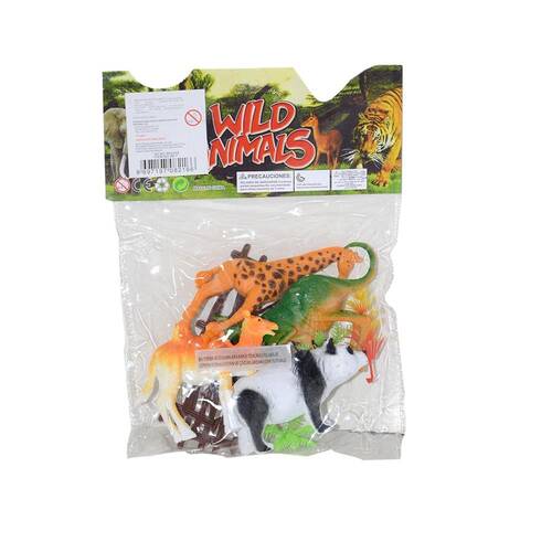 4 Piece Toy Animal Set with Bag - 1