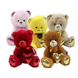 62501 Shiny Heart Plush Bear 40 cm - 1