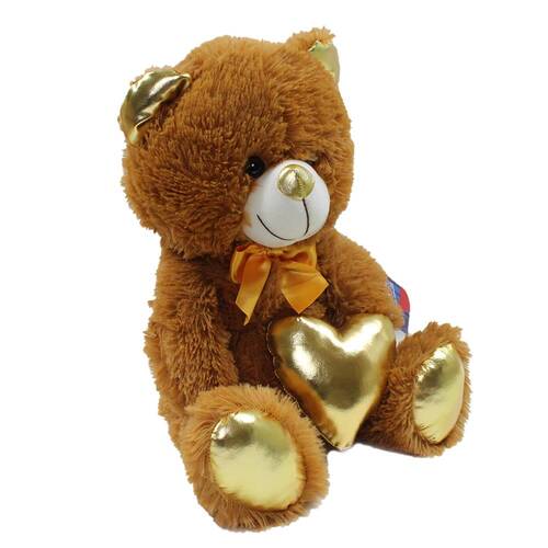 62501 Shiny Heart Plush Bear 40 cm - 3