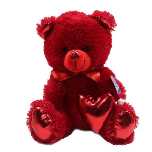 62501 Shiny Heart Plush Bear 40 cm - 4