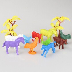 676 Toy Play 12 Piece Colorful Mini Farm Animals Figure Set 4-6 cm - 4