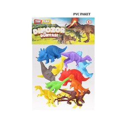 683 Toy Play 12 Piece Colorful Mini Dinosaur Figure Set 4-6 cm - 3