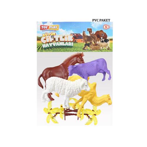 706 Toy Play 6 Piece Farm Animals Figure Set 12-13 cm - 5