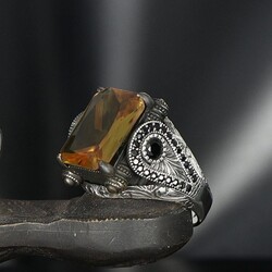 925 Sterling Silver Men's Ring with Zultanite Stone - 1