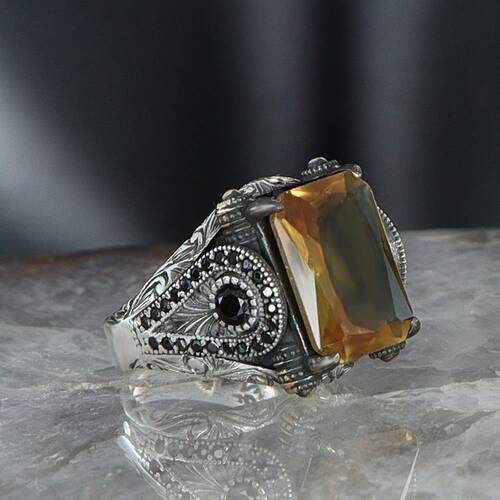 925 Sterling Silver Men's Ring with Zultanite Stone - 2