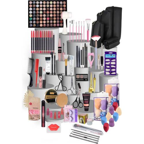 Trendsfetch Mega 65 Piece Makeup Set Dark Skin - 1