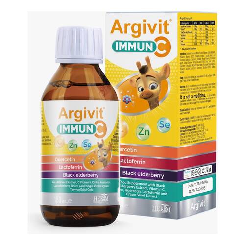 Argivit Immun Food Supplement Containing Vitamin C, Black Elderberry Extract, Zinc, Quercetin, and Lactoferrin - 3