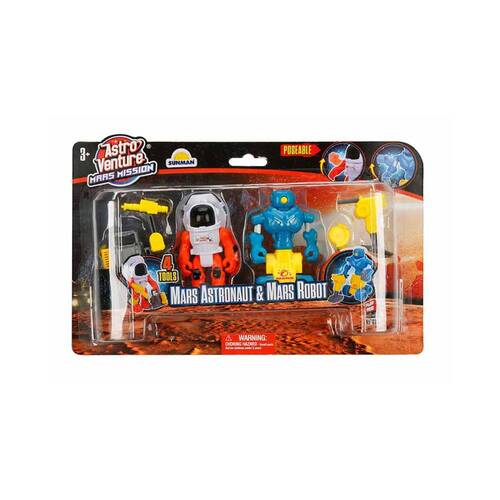 Astro Venture Mars Mission: Mars Astronaut & Mars Robot Play Set - 1