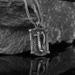 Ax Model 925 Sterling Silver Men's Necklace - 2