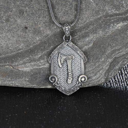 Ax Model 925 Sterling Silver Men's Necklace - 1