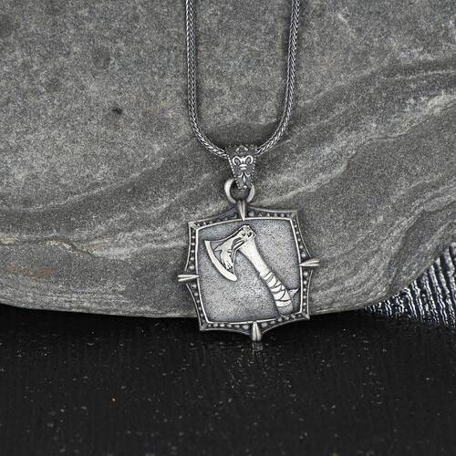 Ax Model 925 Sterling Silver Men's Necklace - 1