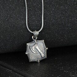 Ax Model 925 Sterling Silver Men's Necklace - 2