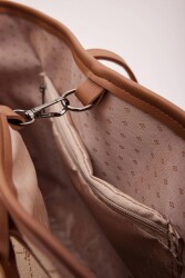 Barcelona Monogram Tan Shoulder Bag - 3