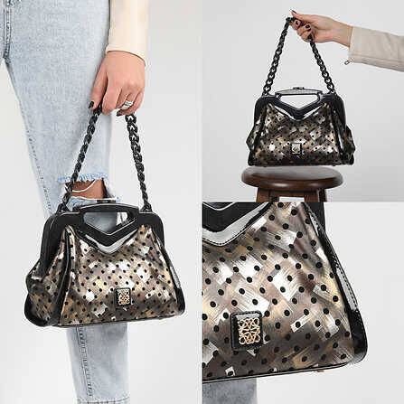 Best of Leather Chain Strap Hand and Shoulder Bag - 1