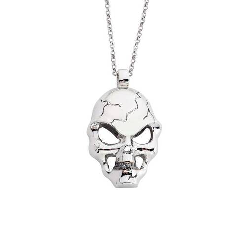 Broken Skull Men's Silver Necklace - 1