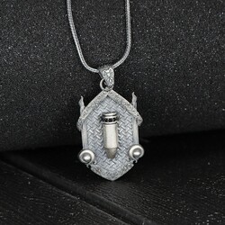 Bullet Model 925 Sterling Silver Men's Necklace - 1