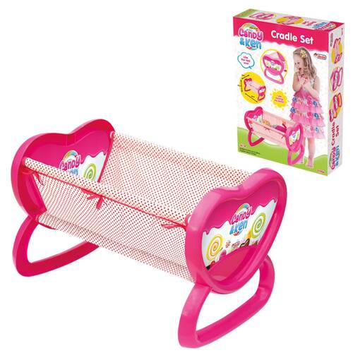 Candy & Ken Toy Plastic Crib - 1