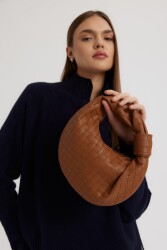 Capsule Braided Brown Baguette Bag - 1