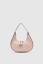 Cherry Patent Beige Baguette Bag - 1