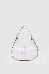 Cherry Patent Leather White Baguette Bag - 1