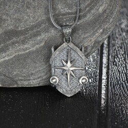 Compass Model 925 Sterling Silver Men's Necklace - 1