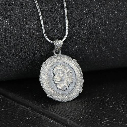 Compass Model 925 Sterling Silver Men's Necklace - 2