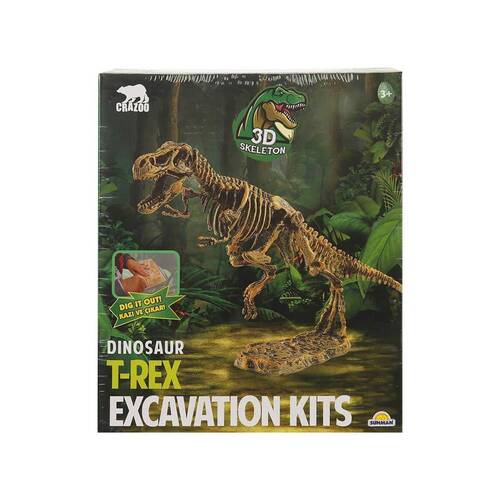 Crazoo 3D Fossil Excavation Set: Dinosaur T-Rex - 3