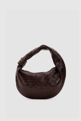 Donna Braided Dark Brown Shoulder Bag - 4