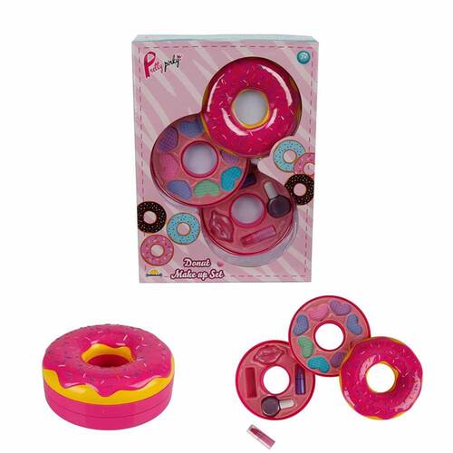 Donut Shaped 2 Tiers Makeup Beauty Set - 1