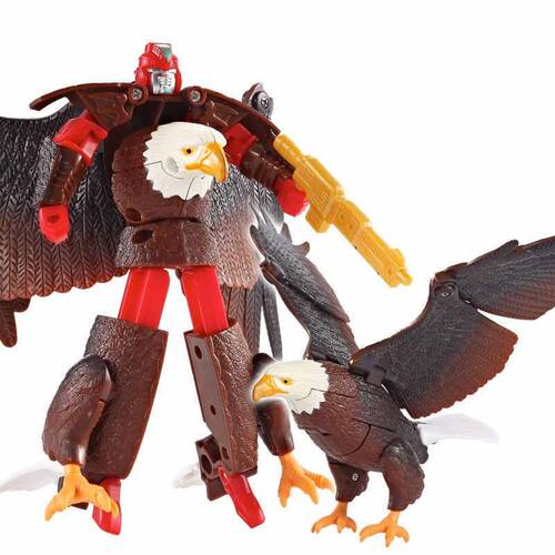 Eagle Transformed into Robot Toy Figure - 1