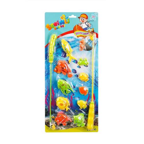 Fisherman with 2 Rods Fish Catching Game - 1