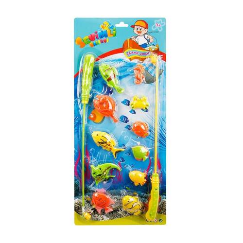 Fisherman with 2 Rods Fish Catching Game - 2