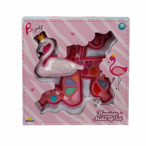 Flamingo Shaped 3 Tiers Makeup Beauty Set - 3