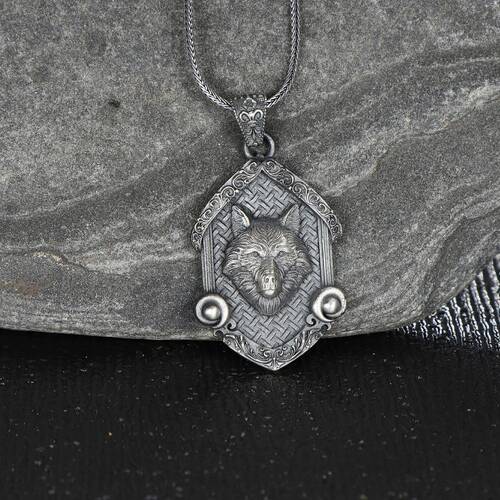 Fox Model 925 Sterling Silver Men's Necklace - 1