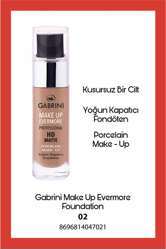 Gabrini HD Matte Permanent Foundation 02 - 1