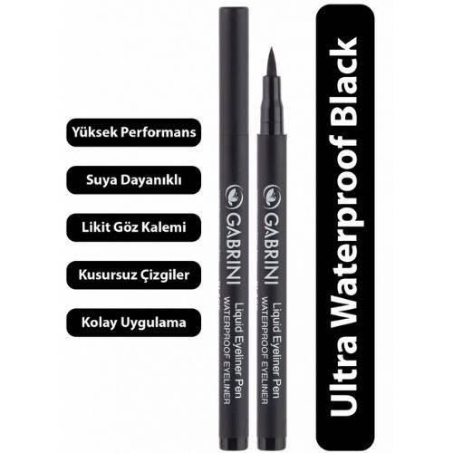 GABRINI Liquid Eyeliner Waterproof Pencil Black - 1