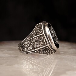 Handcrafted 925 Sterling Silver Men's Ring - 2