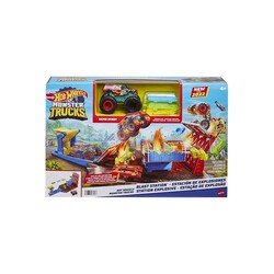 Hot Wheels Monster Trucks Explosion Station Playset - 1