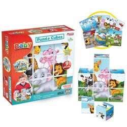 Illustrated Cubes 9 Piece Baby Activity Play Set - 5